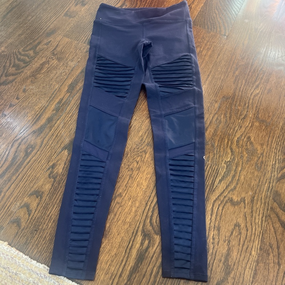 ALO Yoga Navy Ribbed Leggings